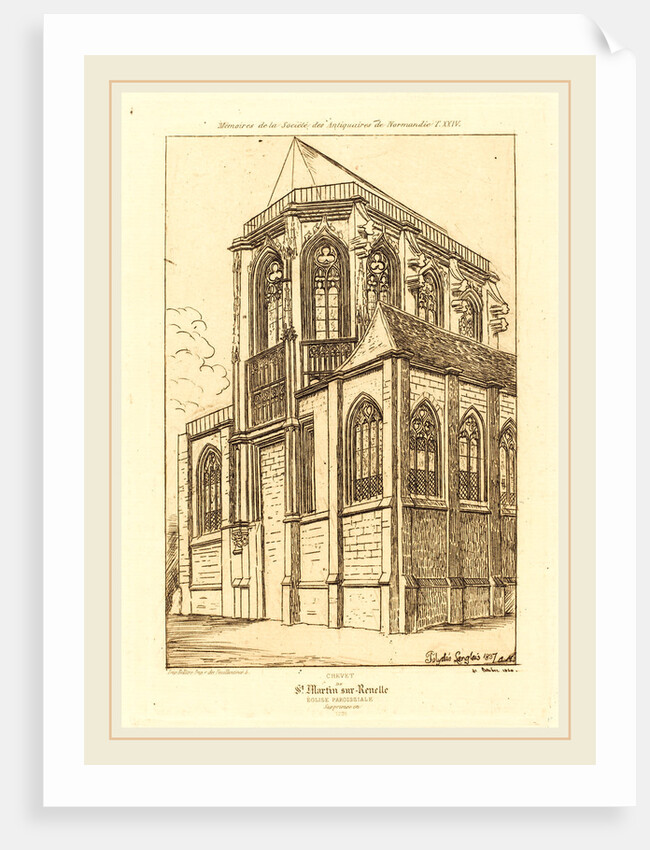 Chevet de St. Martin-sur-Renelle, 1860 by Charles Meryon