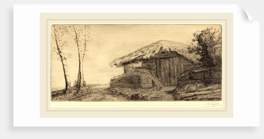 Shepherd's Hut on a Hillside by Alphonse Legros