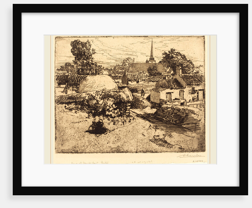 View of St.-Jean-de-Mont, Vendee, 1892 by Auguste Lepère