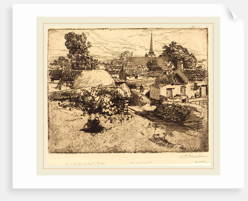 View of St.-Jean-de-Mont, Vendee, 1892 by Auguste Lepère