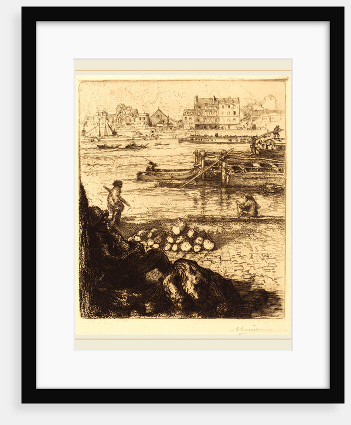 Dockman, Pier at La Gare, 1894 by Auguste Lepère