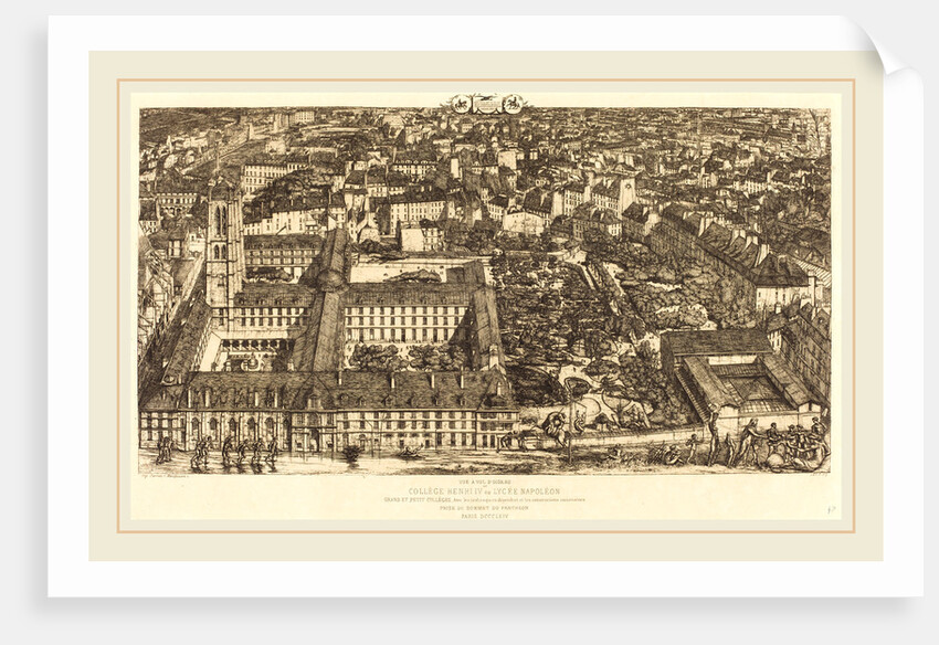 Collège Henri IV, Paris, ou Lycée Napoléon by Charles Meryon