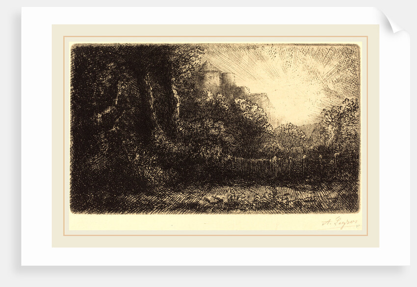View of a Chateau by Alphonse Legros