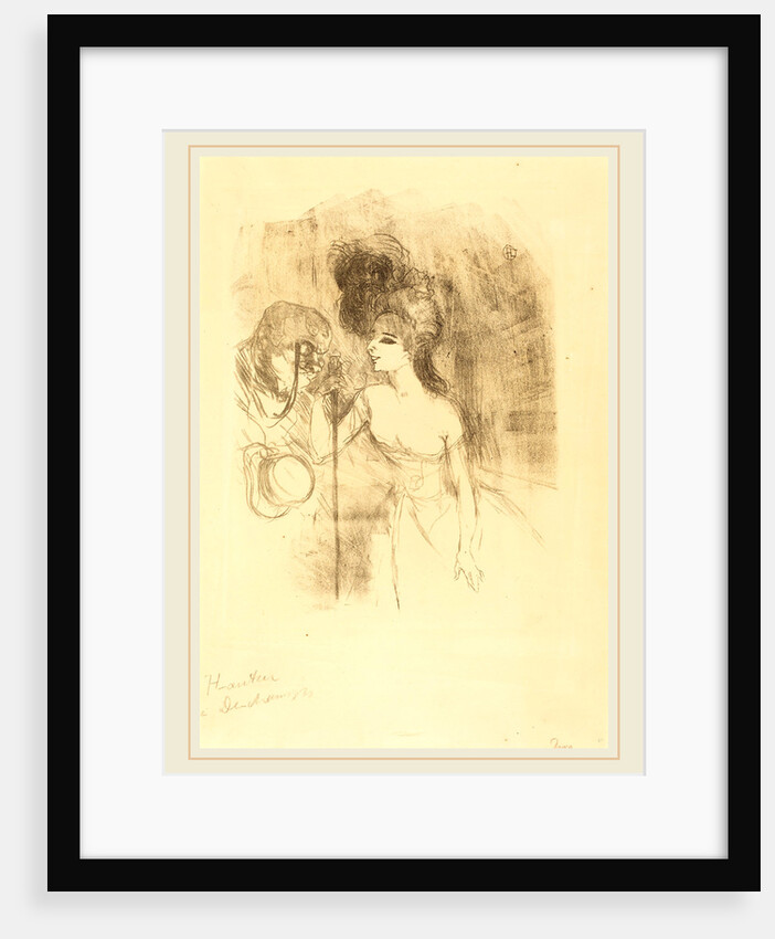 Anna Held and Baldy, 1896 by Henri de Toulouse-Lautrec