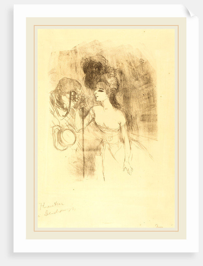 Anna Held and Baldy, 1896 by Henri de Toulouse-Lautrec
