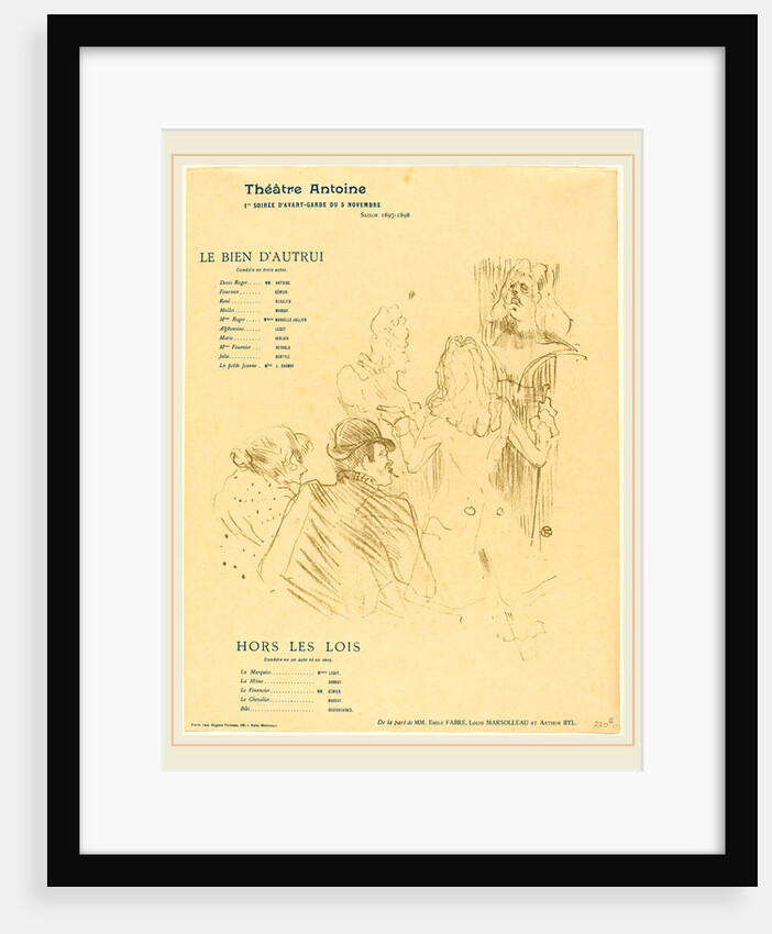 Homage to Moliere, 1897 by Henri de Toulouse-Lautrec