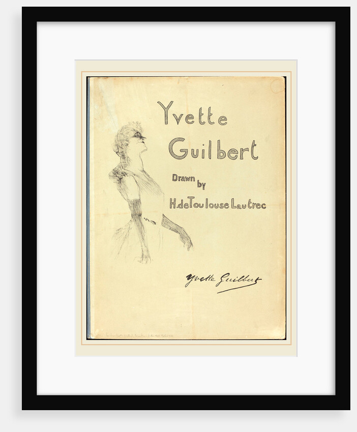Cover, Yvette Guilbert, 1898 by Henri de Toulouse-Lautrec
