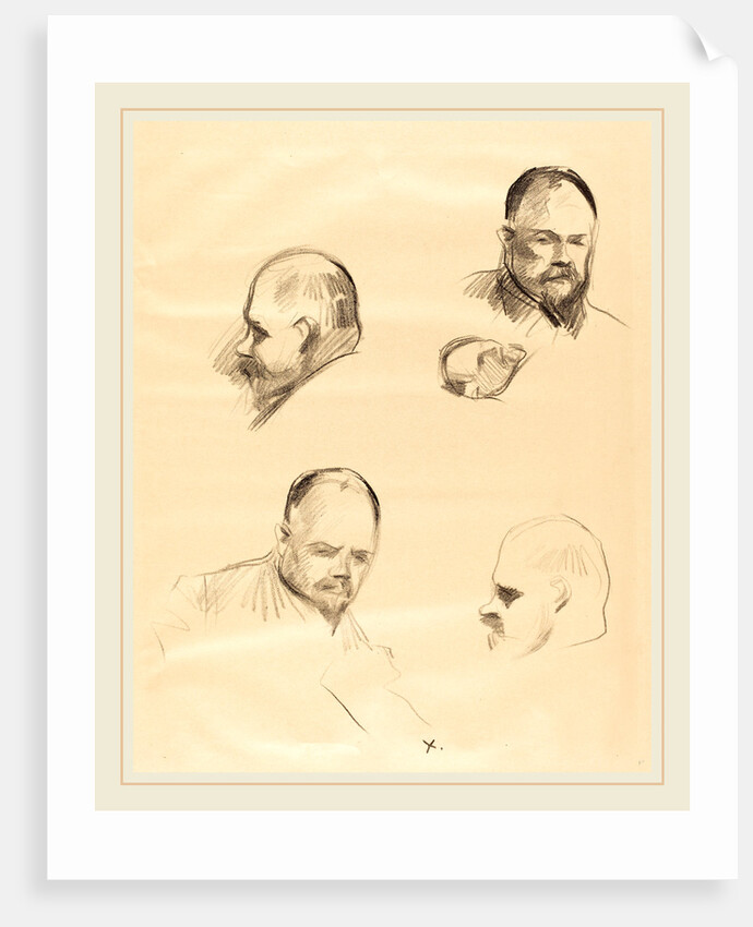Four Sketches of Ambroise Vollard, c. 1910 by Jean-Louis Forain