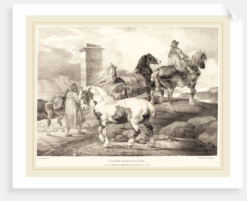 Horses Going to a Fair, 1821 by Anonymous
