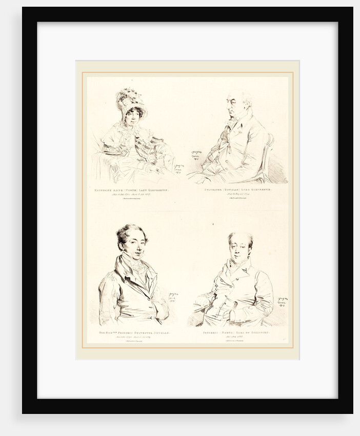 Sylvester Lord Glenbervie; Katherine Anne Glenbervie; Frederic Earl of Guilford; Frederic Sylvester Douglas, 1815 by Jean-Auguste-Dominique Ingres