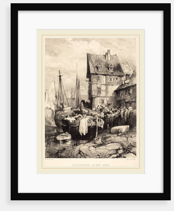 Intérieur d'un port, 1833 by Eugène Isabey