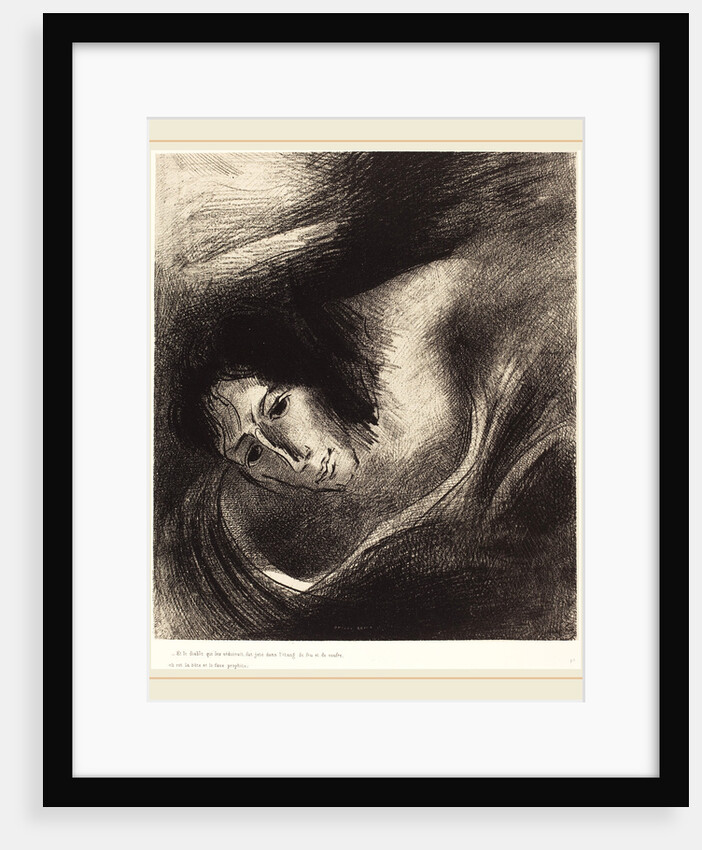 Et le diable qui les seduisait, fut jete dans l'etang de feu et de soufre, ou es la b ete et le faux prophete, 1899 by Odilon Redon