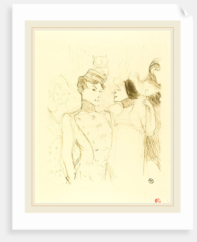 Lender and Lavalliere, 1895 by Henri de Toulouse-Lautrec