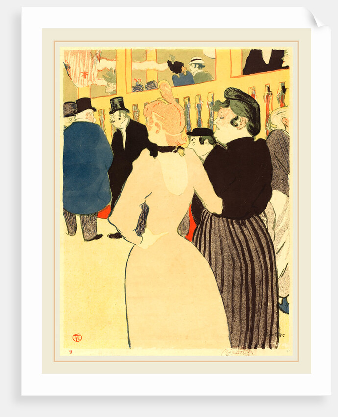 At the Moulin Rouge, la Goulue and Her Sister), 1892 by Henri de Toulouse-Lautrec