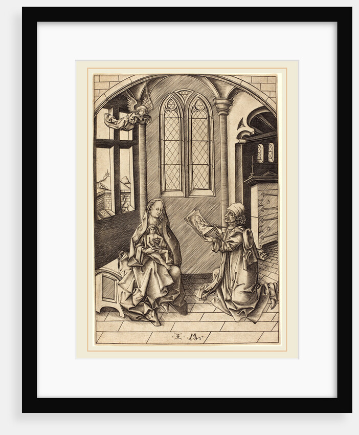 Saint Luke Drawing a Portrait of the Virgin, c. 1475 by Israhel van Meckenem