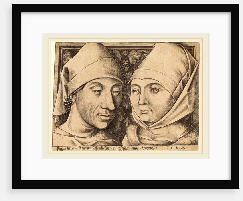 Double Portrait of Israhel van Meckenem and His Wife Ida, c. 1490 by Israhel van Meckenem