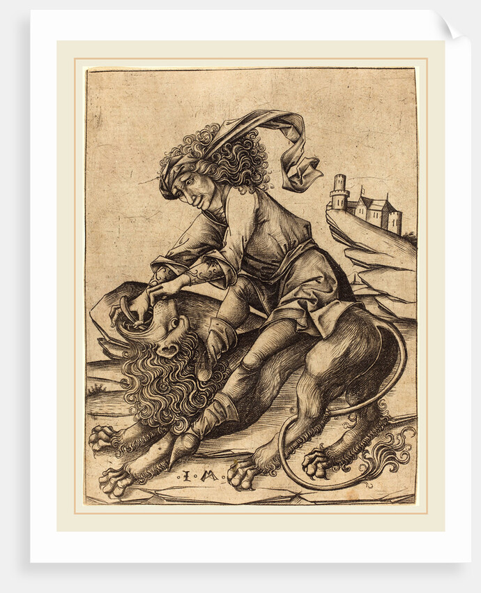 Samson and the Lion, c. 1475 by Israhel van Meckenem