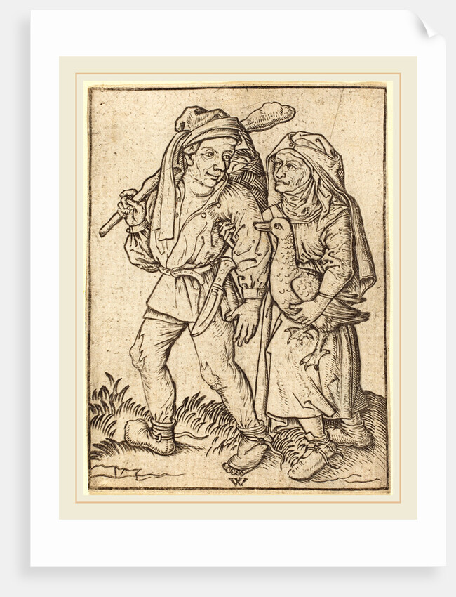 Farmer and Wife with Goose, c. 1490 by Wenzel von Olmutz