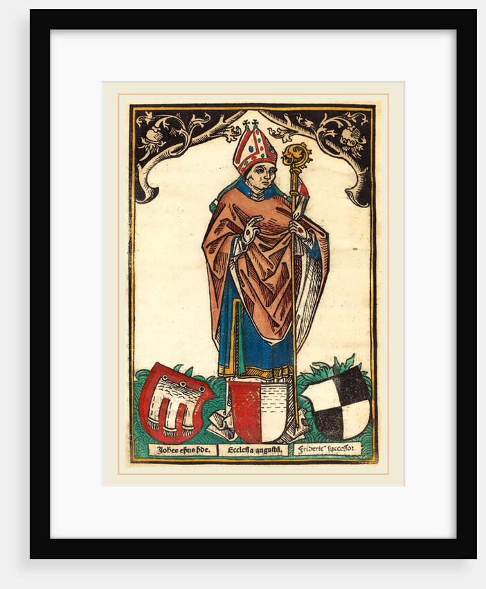 Bishop of Augsburg with Three Coats of Arms, c. 1485 by Anonymous