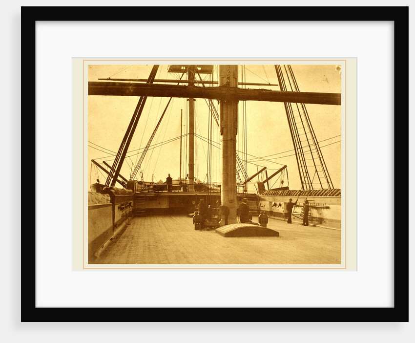 Quarterdeck of H.M.S. Impregnable by Linnaeus Tripe