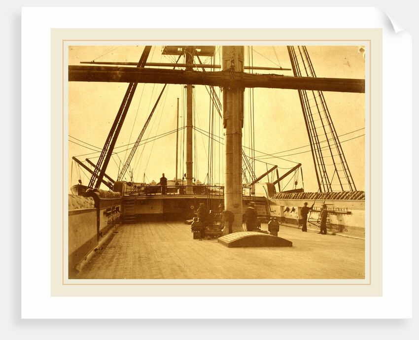 Quarterdeck of H.M.S. Impregnable by Linnaeus Tripe