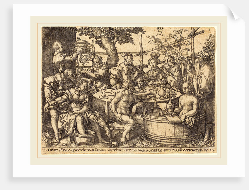 The Rich Man at the Table, 1554 by Heinrich Aldegrever