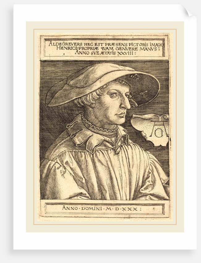 Self-Portrait, 1530, by Heinrich Aldegrever