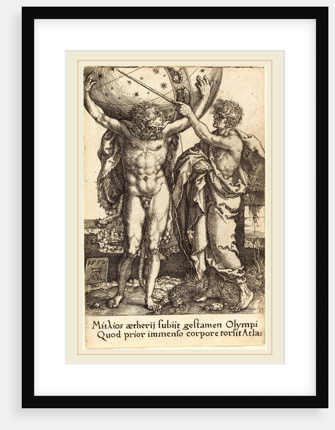 Hercules and Atlas, 1550, by Heinrich Aldegrever