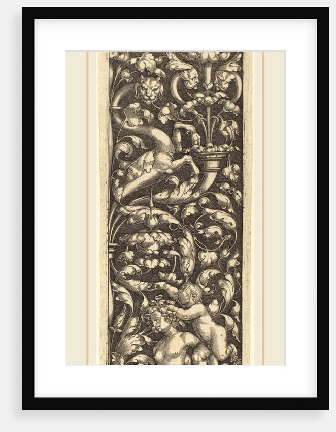 Ornament with a Child on the Back of a Sphinx, 1535 by Heinrich Aldegrever