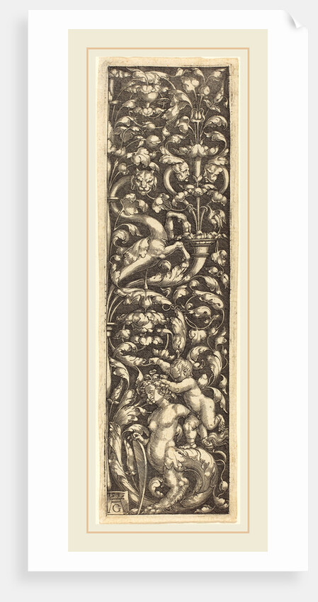 Ornament with a Child on the Back of a Sphinx, 1535 by Heinrich Aldegrever