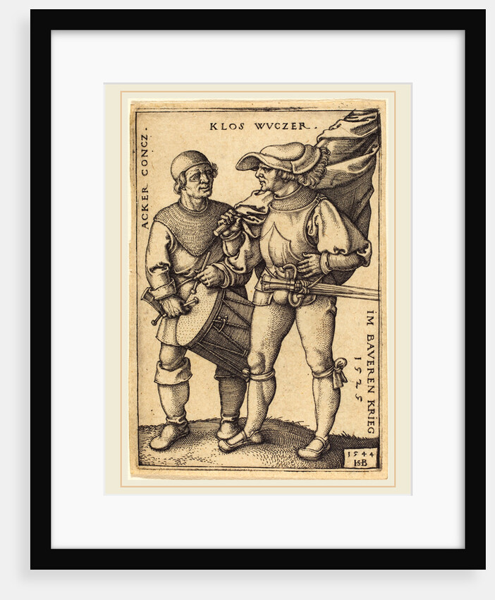 Standard Bearer and Drummer, 1544 by Sebald Beham