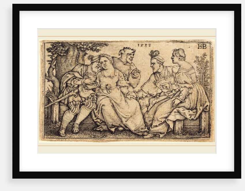 Two Loving Pairs with Clown, 1535 by Sebald Beham
