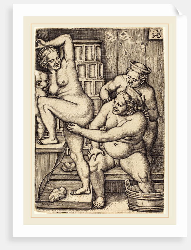 Three Women Bathing, 1548 by Sebald Beham