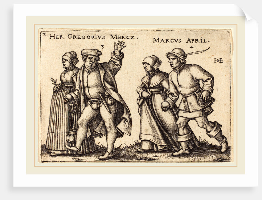March and April by Sebald Beham