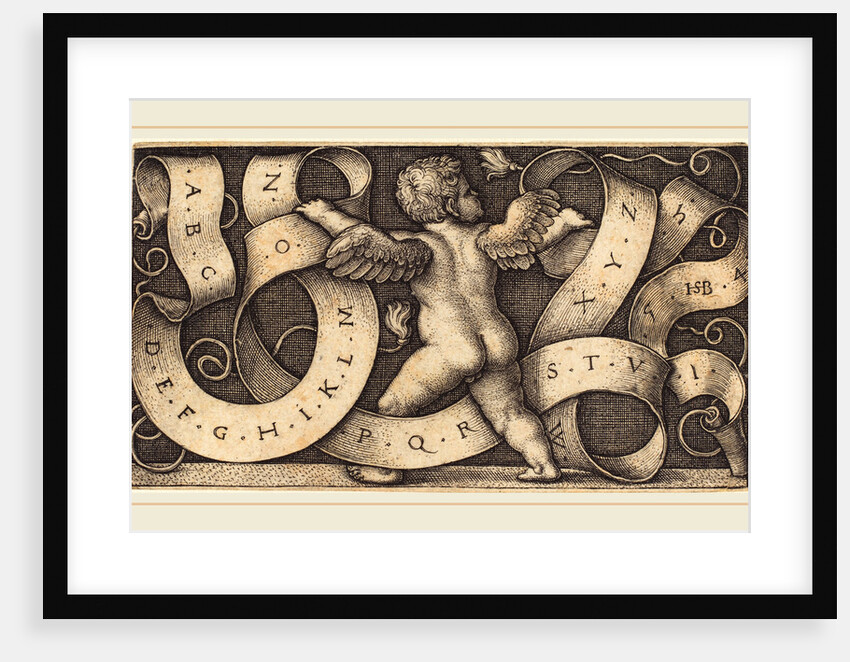 Genius with Alphabet, 1542 by Sebald Beham