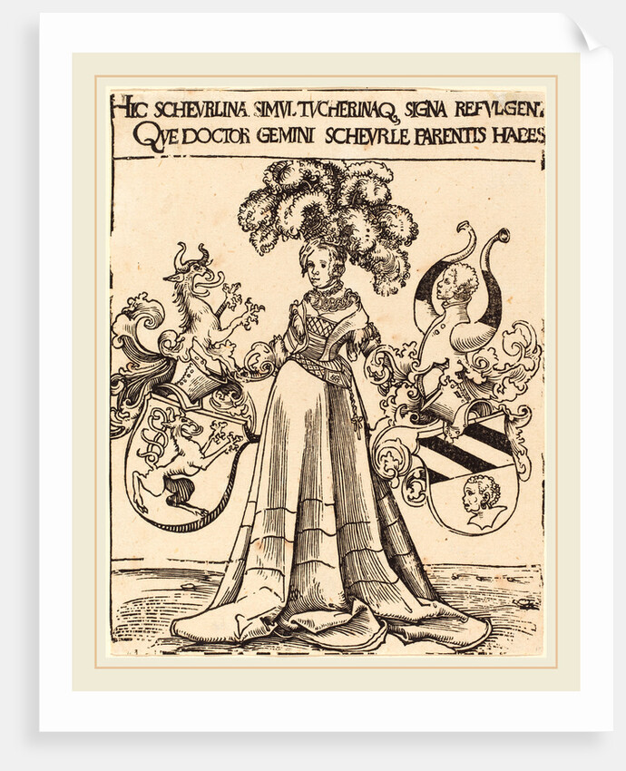 Bookplate of Scheurl and Tucher by Lucas Cranach the Elder