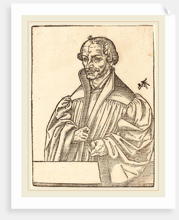 Philip Melanchton, Half-Length to the Left, Standing Behind a Breastwork by Lucas Cranach the Younger