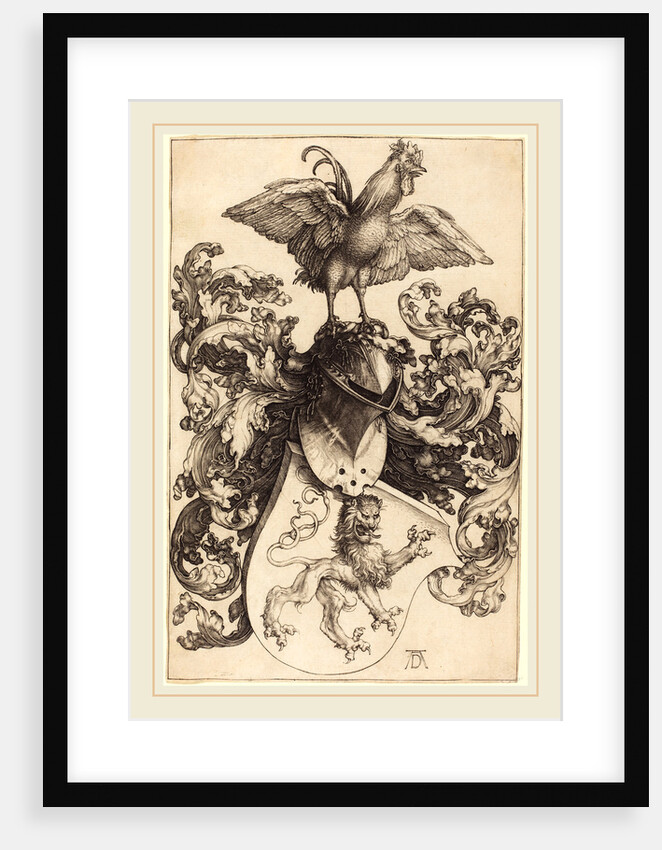 Coat of Arms with a Lion and a Cock by Albrecht Dürer