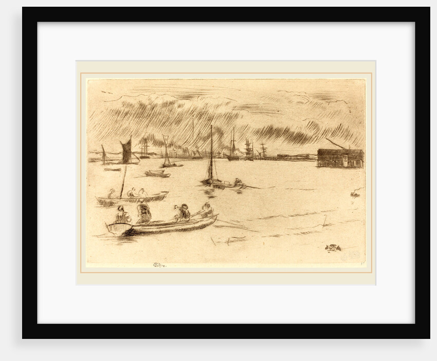 The Thames Towards Erith, c. 1877 by James McNeill Whistler