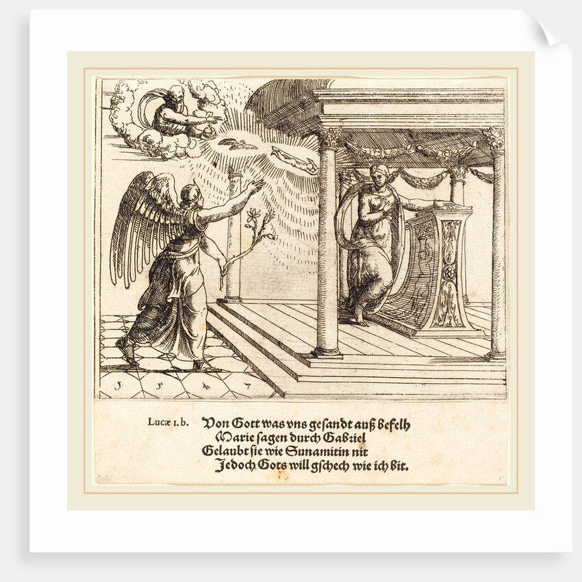 The Annunciation, 1547 by Augustin Hirschvogel