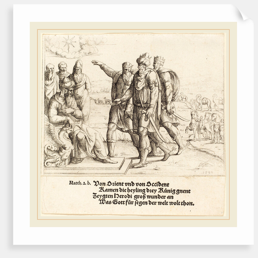 The Three Kings Tell Herod of Christ's Birth, 1549 by Augustin Hirschvogel