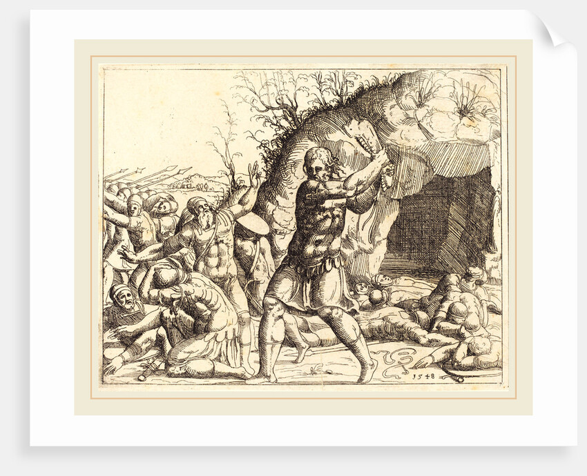 Samson Slays the Philistines by Augustin Hirschvogel