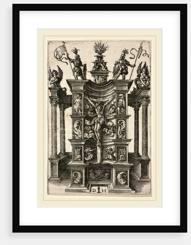 The Crucified Christ in a Decorated Niche by Daniel Hopfer I