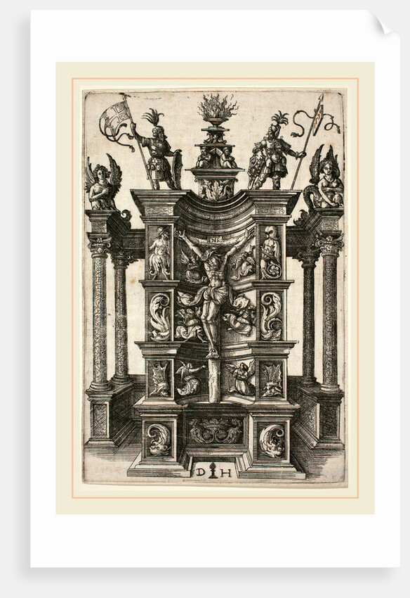 The Crucified Christ in a Decorated Niche by Daniel Hopfer I