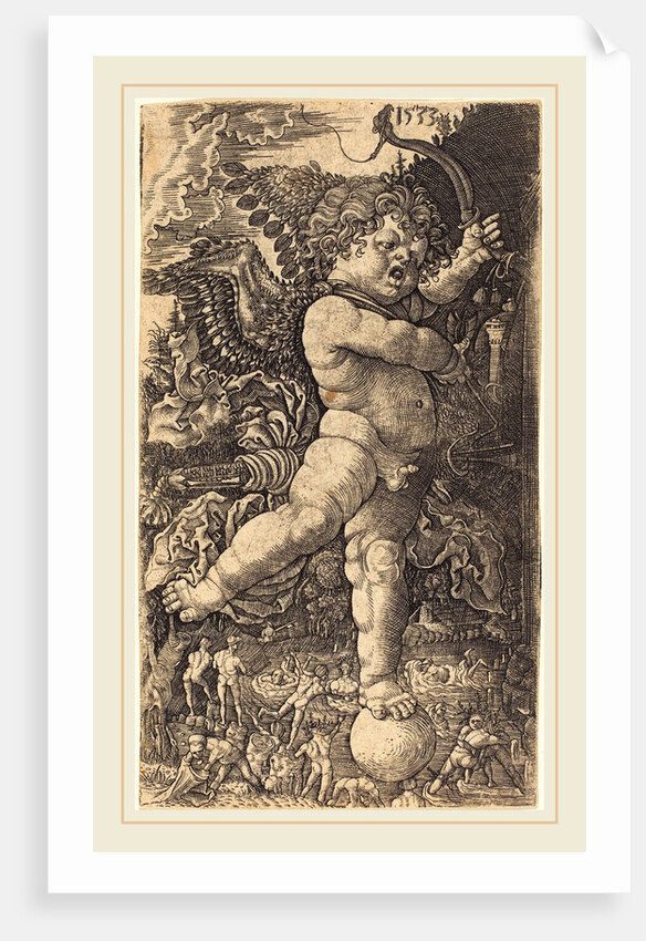 Cupid Balancing on a Globe, 1533 by Master H.L.