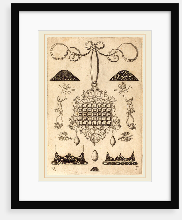 Large Pendant with Square with 35 Flat Stones, 1593 by Daniel Mignot