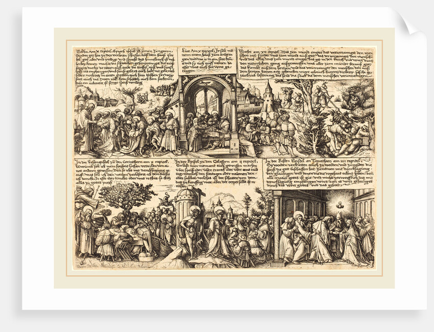 Jesus Christ Giving the Mission to the Apostles and Other New Testament Scenes by Daniel Hopfer I