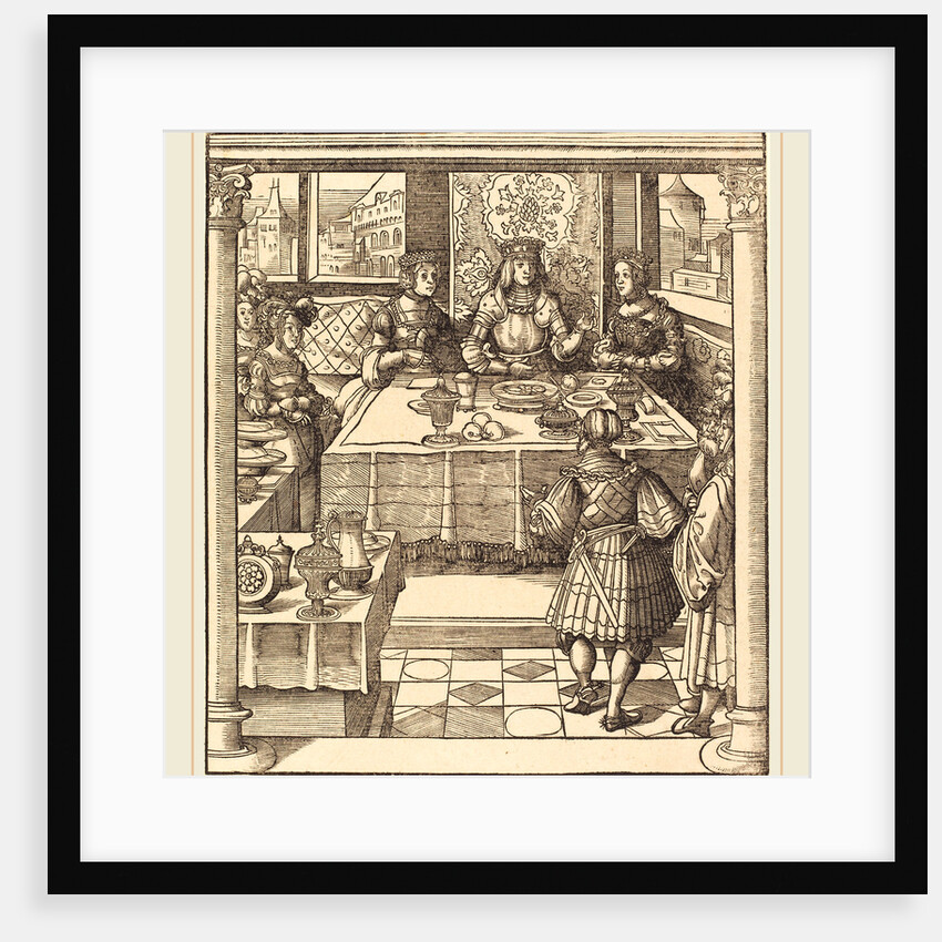 The Young White King between the Queen and Princess of the Feuereisen by Leonhard Beck