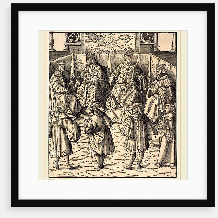 Assembly of Four Kings, in the foreground Four Men by Leonhard Beck