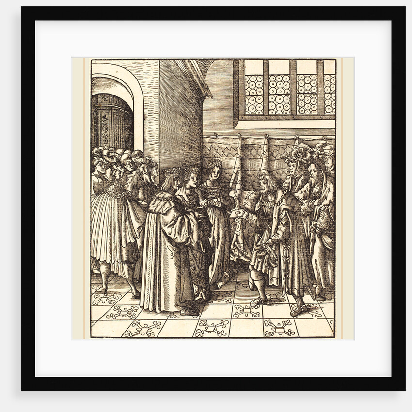 A Legation before a King, near Him Two Women Standing by Leonhard Beck